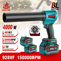 4000W Brushless 300000RPM Electric Turbo Blowers Jet Fan Handheld Leaf Blower Dust Blowing Tool For Makita 18V Battery Pins