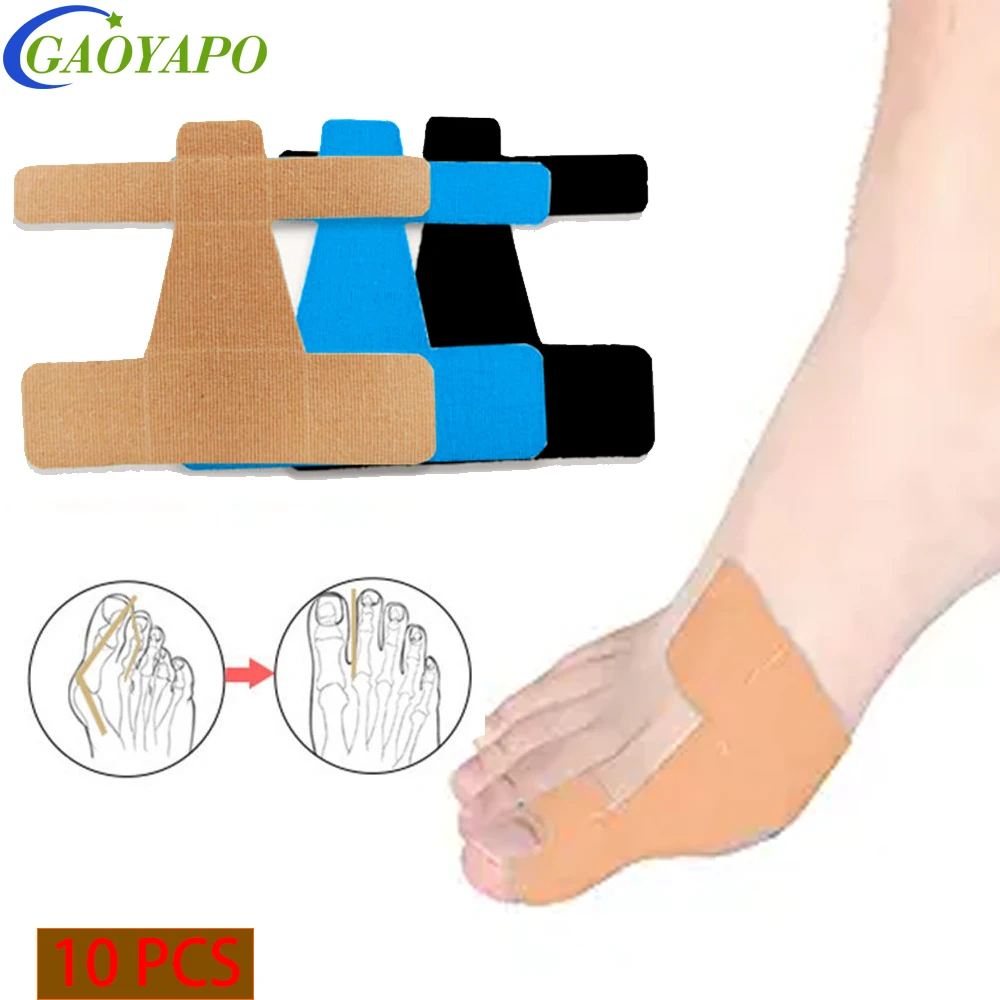 

10PCS Precut Bunion Corrector Tape - Latex-Free Athletic Tape- ToeBreathable Hypoallergenic Kinesiology Tape for Men Women Sport