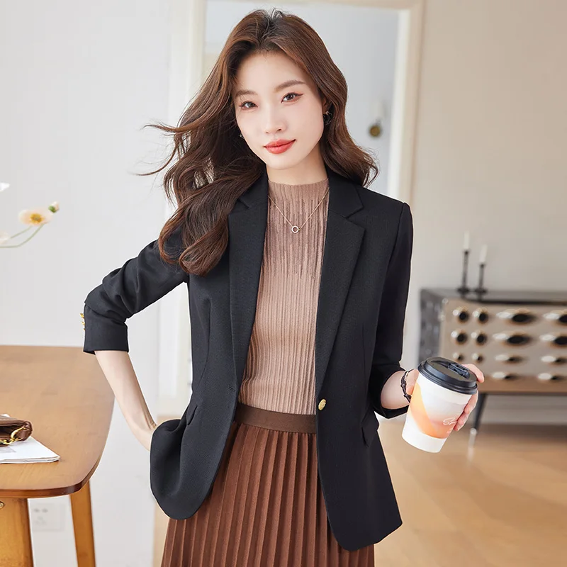 UNXX Petite Professional Workwear Blazer Women’s Autumn/Winter New Slim-fit Single-button Commuter Formal Jacket High Quality