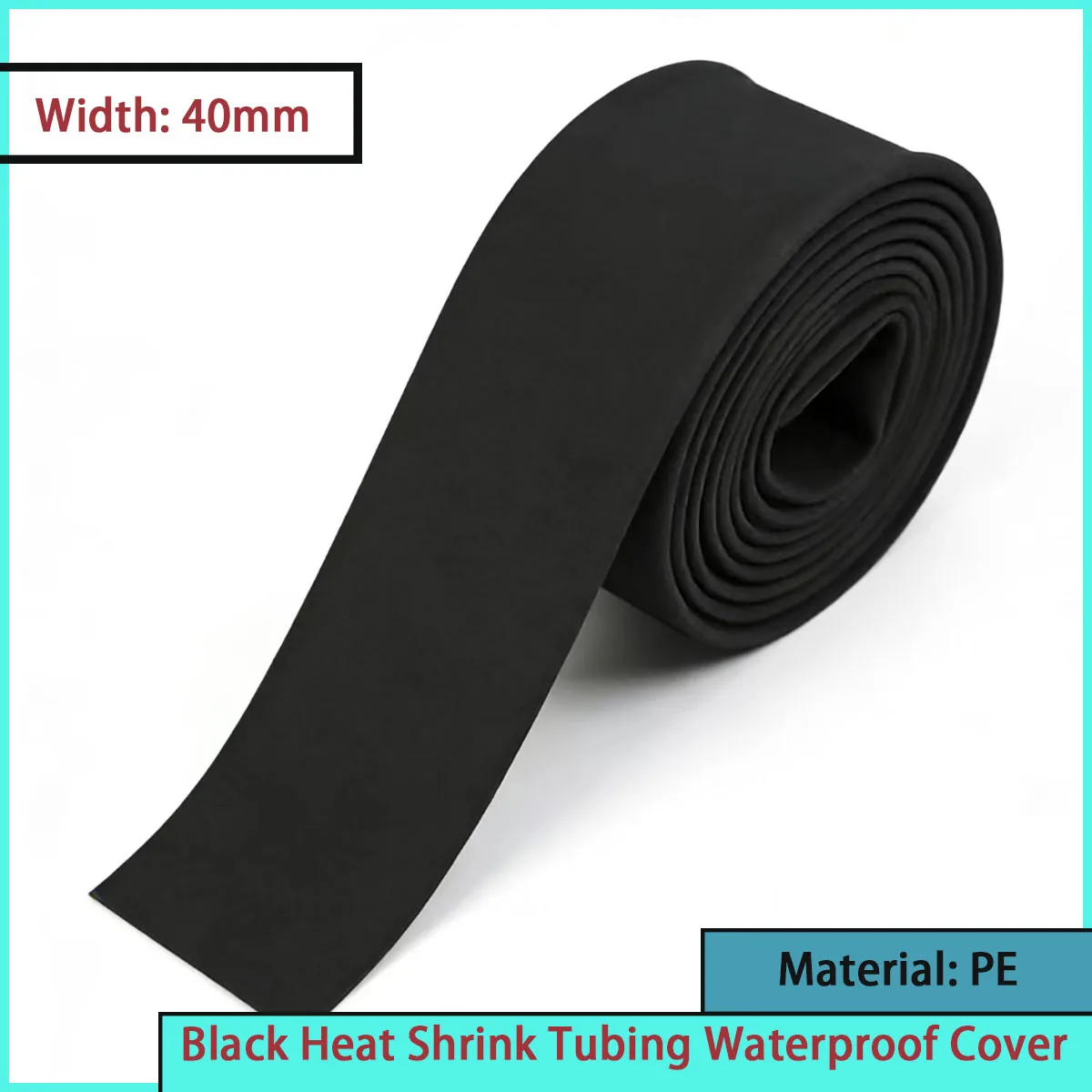 New anti slip heat shrink tube black 18mm~40mm waterproof cover bicycle handle protector anti slip fishing rod bag