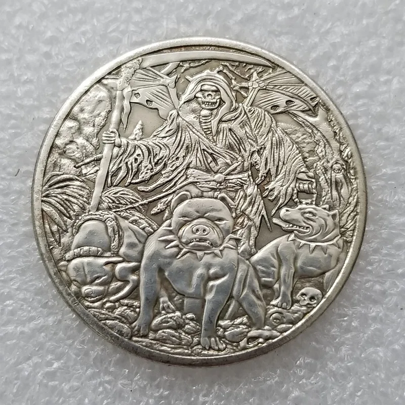 Hobo Nickel Lucky Fortune Toy Coin Ancient Skeleton Pirate Silver Coins Collectibles Commemorative Coin Gifts #7045