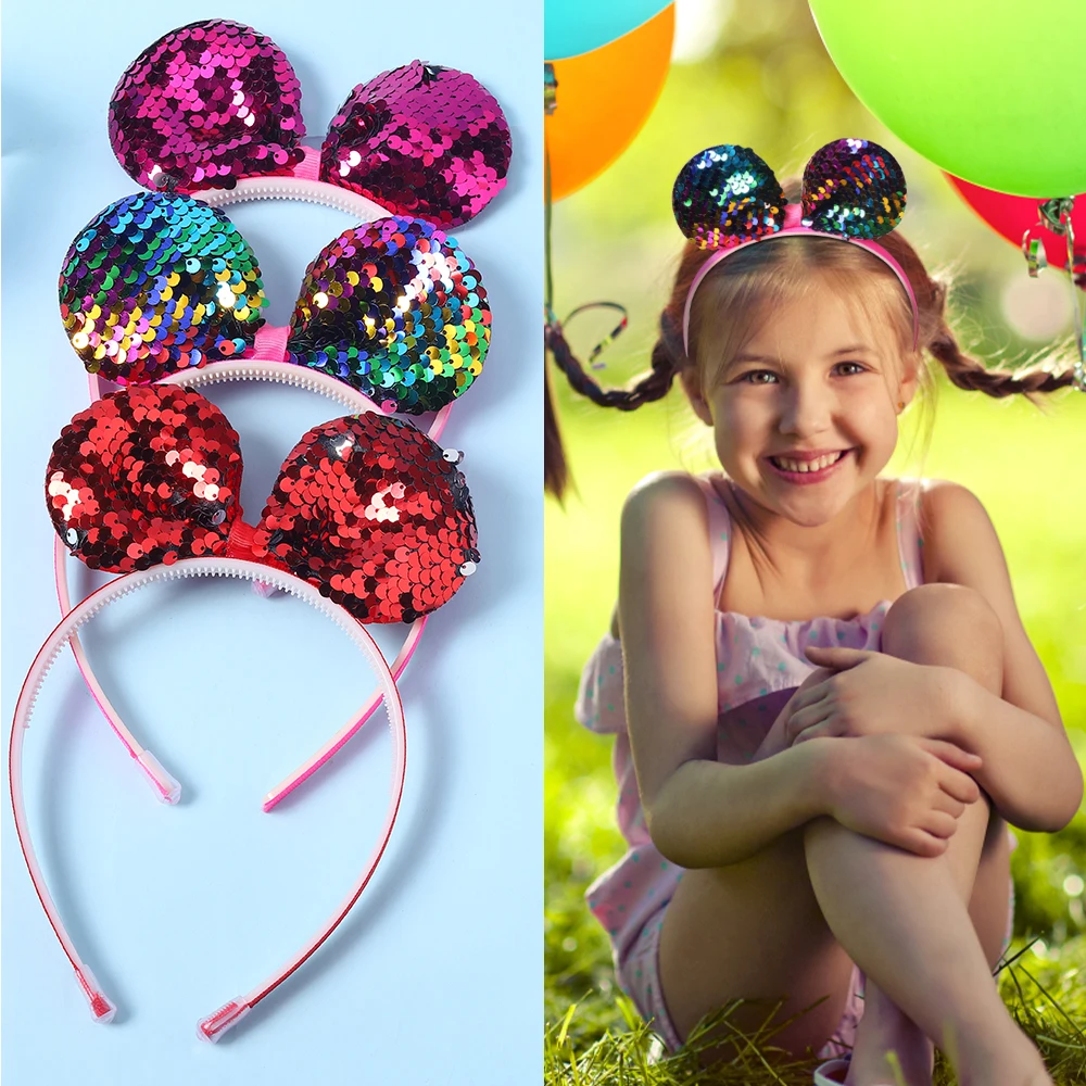 2023New Cute 1cm Double Sided Round Pieces Ribbon Hair Bow Children Headbands Party Show Paly Kids Hair Accessories Headwear