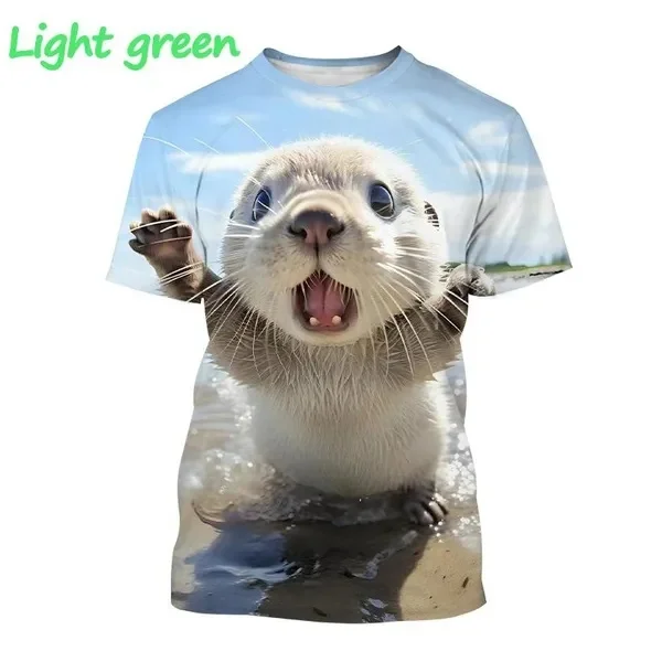 

Hot Sell New 3D Printed T-shirt Cute Animal Otter Men And Women T-shirt Creative Funny Casual O-neck Short-sleeved Kid Cute Tops