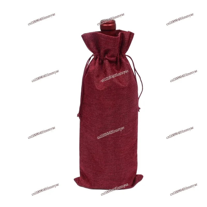 

Spot linen red wine bag set 1-10 numbers, red wine blind bag gift packaging bag set