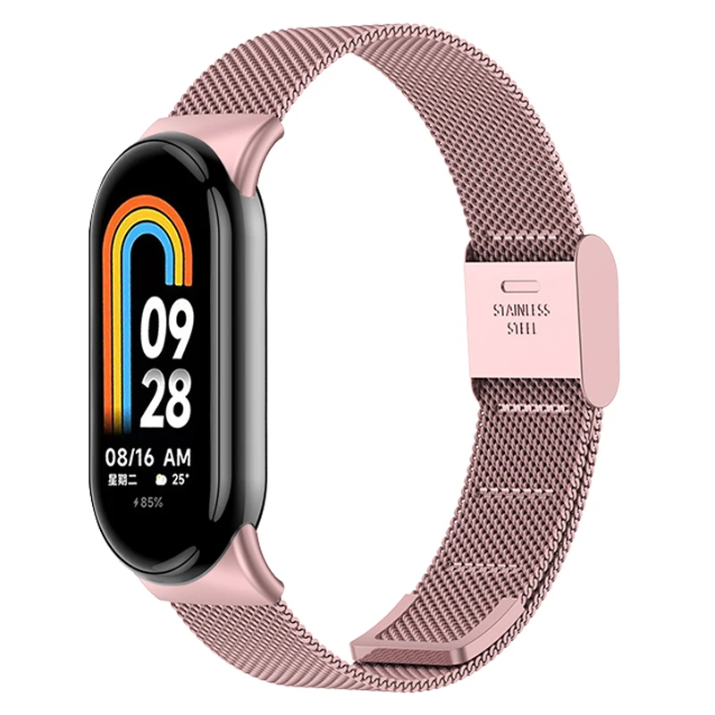 Band Voor Xiaomi Mi Band 8 9 10 Smart Armband Metalen Horlogeband Vervanging Band Voor Miband 8 910 Polsband Accessoires