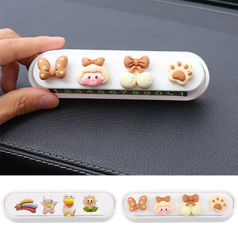 Автомобильная табличка с номером телефона, креативная мультяшная карточка для временной парковки, автостайлинг, наклейка с номером телефона для остановки парка, украшения, аксессуары