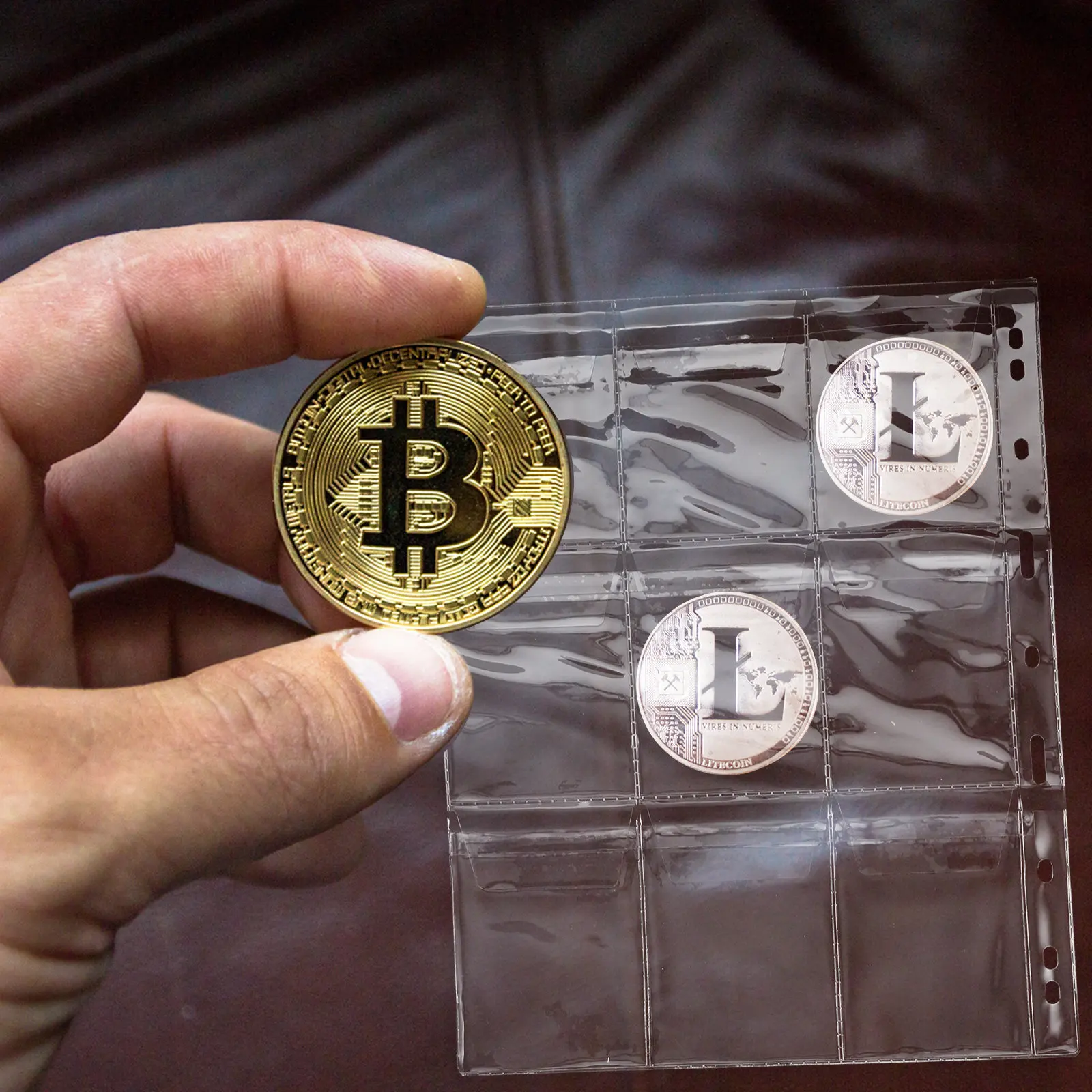 

Набор из 5 легких прозрачных листов для коллекционирования монет с 9 отверстиями, страницы для альбомов, для монет, медалей, значков, аксессуары для монетных альбомов