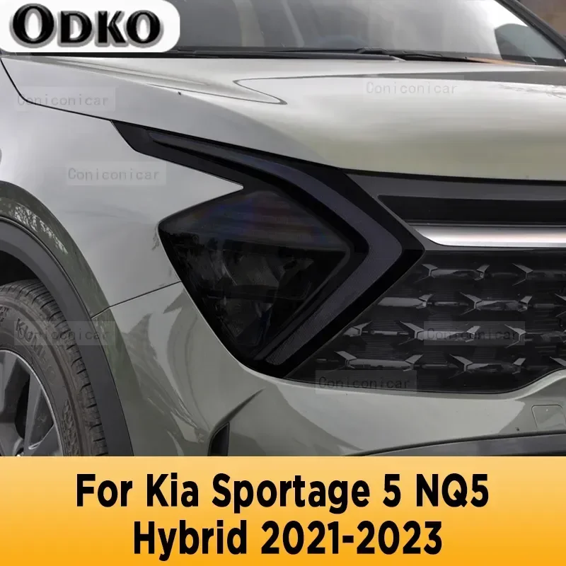 

For Kia Sportage 5 NQ5 Hybrid 2023 Car Exterior Headlight Anti-scratch Front Lamp Tint TPU Protective Film Repair Accessories