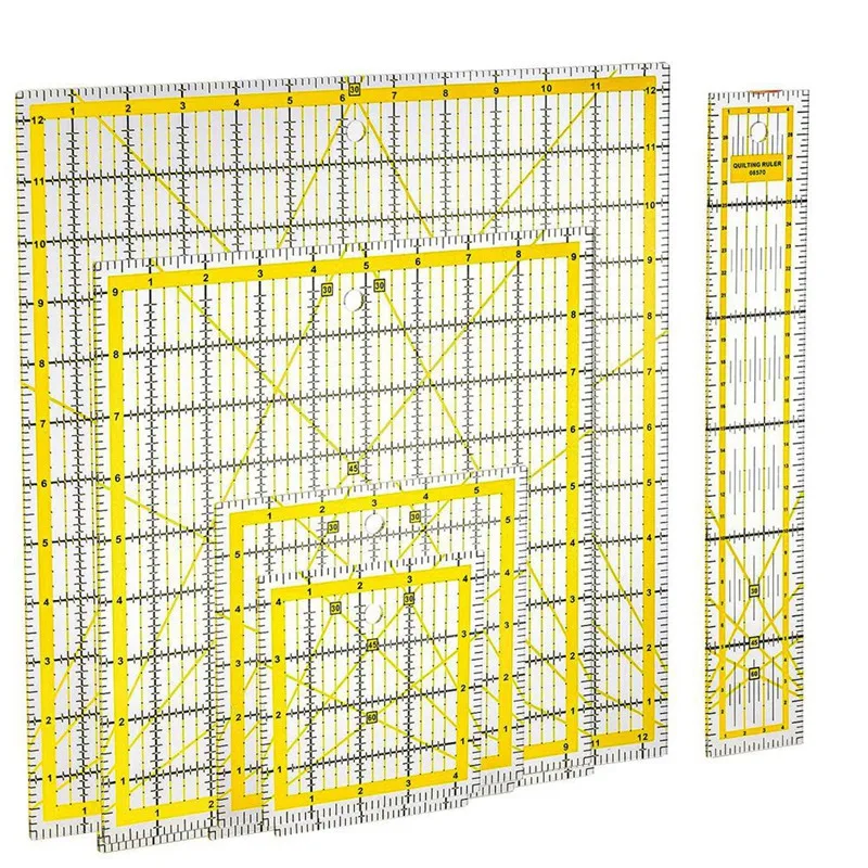

Линейка акриловая для квилтинга, набор квадратных приспособлений, 5 упаковок