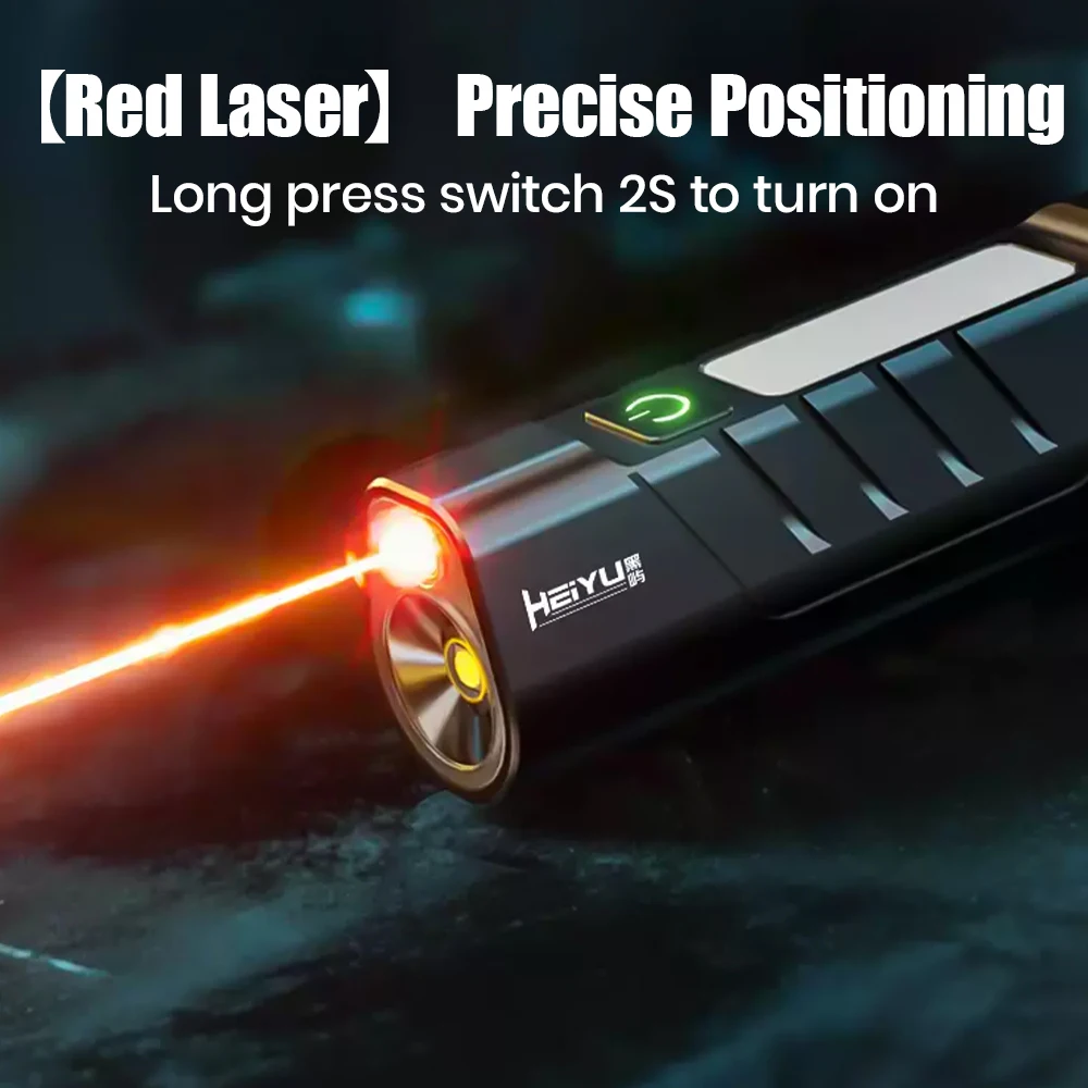 SKYRAY SM55 Red Laser EDC Flashlight 18650 Rechargeable Torch 600LM MINI Led Light with Magnetic for camping night-walking view 3
