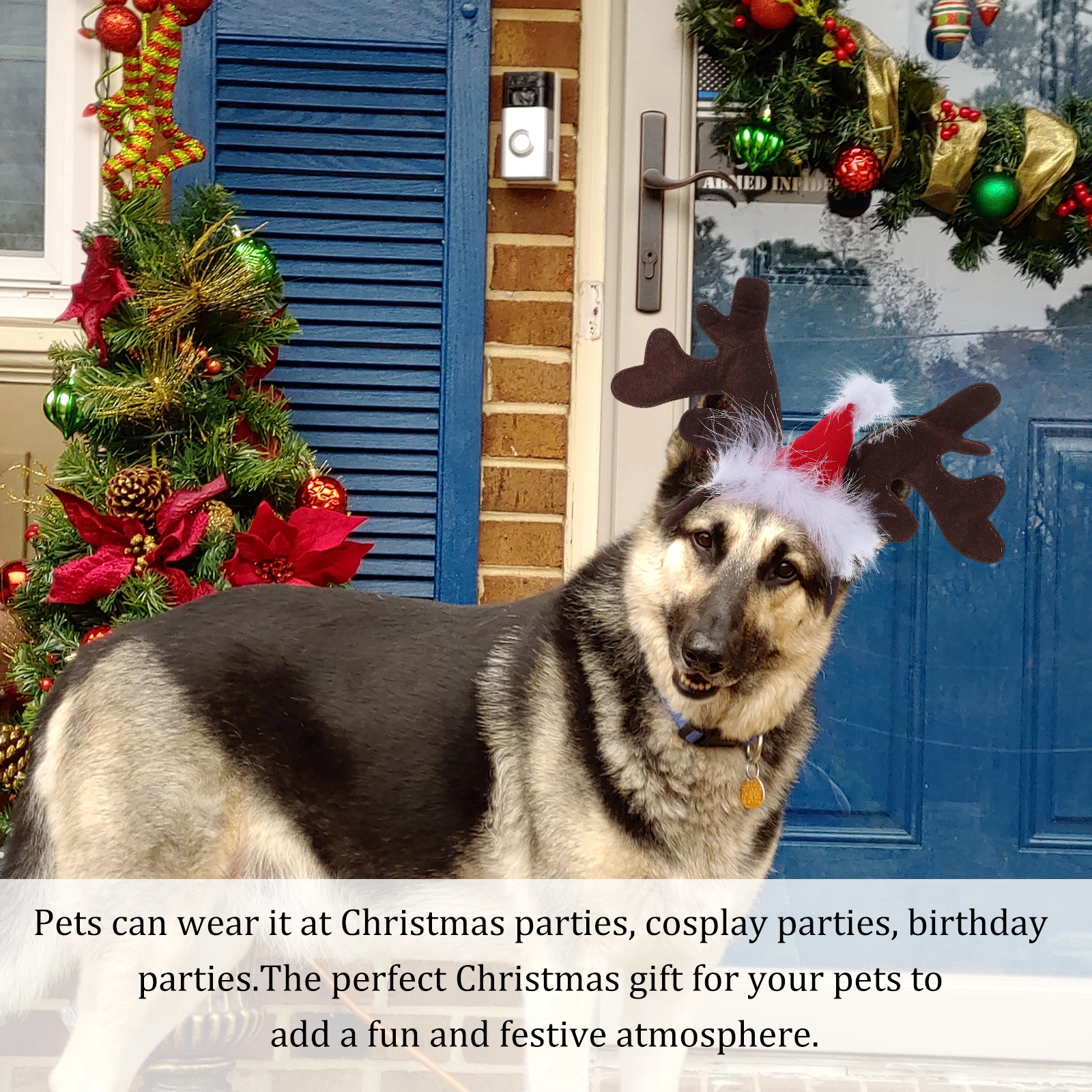 

Pet Clothes Xmas Decor Dog Cat Headb Scarf Set Short Durable Safe Christmas Gifts Party Photo Accessories Pet Vest