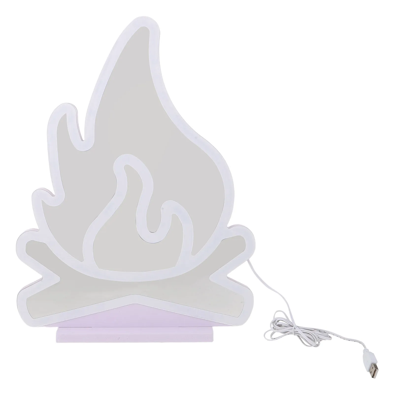 ضوء لهب نيون ثلاثي الأبعاد - مصباح تأثير حريق LED على الوجهين - ضوء ليلي لهب اصطناعي يعمل بمنفذ USB لغرفة النوم وديكور المنزل والحفلات #1