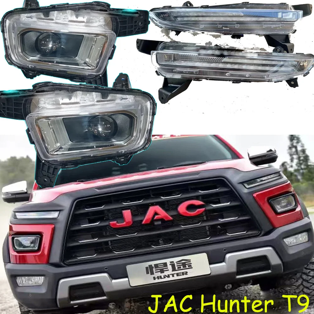 

1pcs car bupmer head light for JAC T9 headlight car accessories LED DRL halogen bulb fog for JAC T9 headlamp