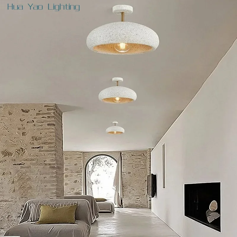 

LED Ceiling Pendant Light for Dining Bedroom Wabi Sabi Chandeliers Kitchen Living Room Cloakroom E27 Home Decoration Lamp
