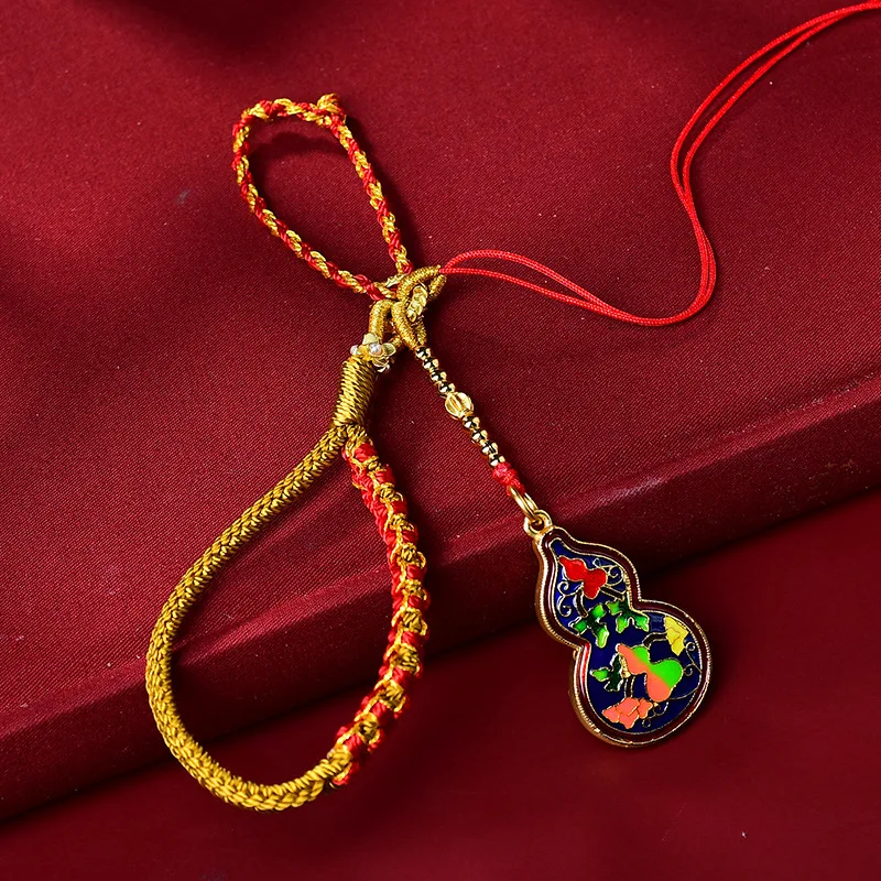 Tibetische Quaste mit Kupfermünzen und Perlen, Vajra-Stößel-Anhänger, gewebtes Lanyard, DIY-Schlüsselanhänger, Handyriemen, Taschen- und Auto-Hängeaccessoire – Detail 5