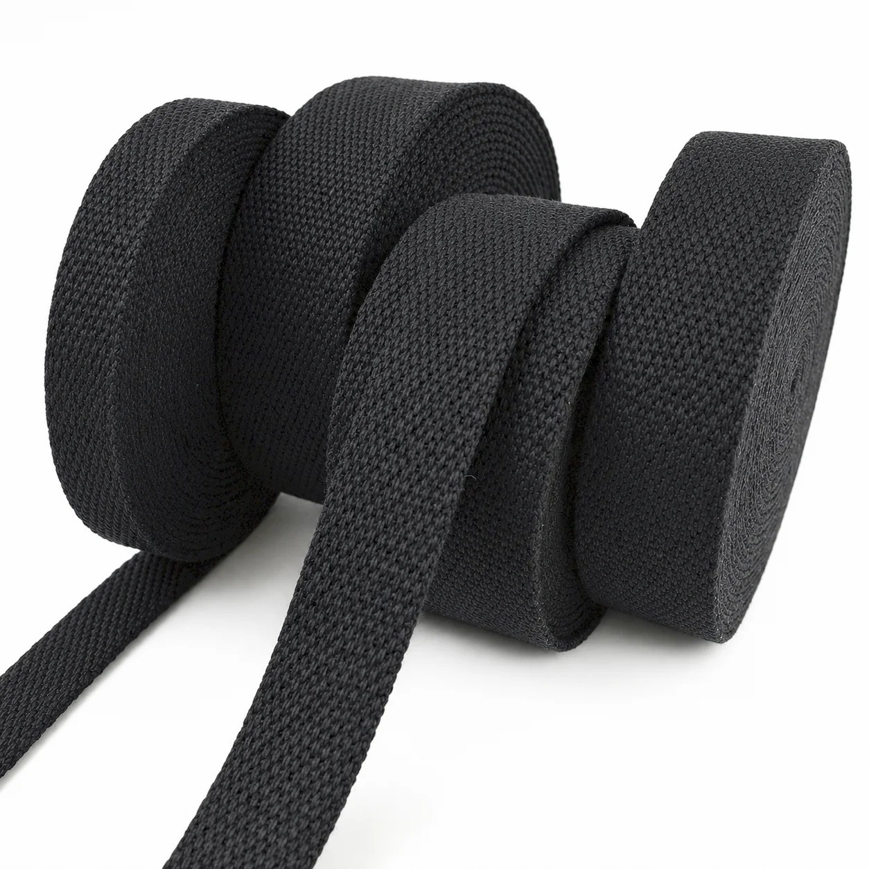 Meetee 20-50mm 5Meters Black Cotton Webbing Tape for Bag Straps Backpack Handles Belt Home Textile Band DIY Sewing Accessories