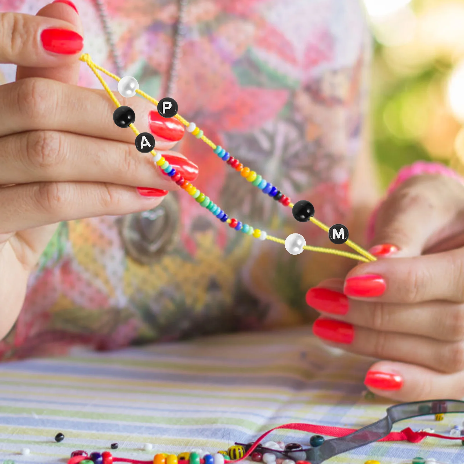 

1 set 1 Set 8Mm Diy Loose Beads For Bracelet Making Smooth Non-Irritating Craft Bead Kit Decorative Jewelry Diy Supplies