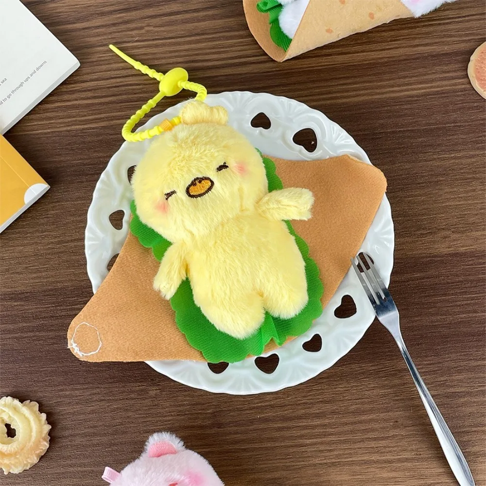 Creative Capibala Burrito Pendant Chicken Roll Keychain Cartoon Couple Keychain Birthday Gift