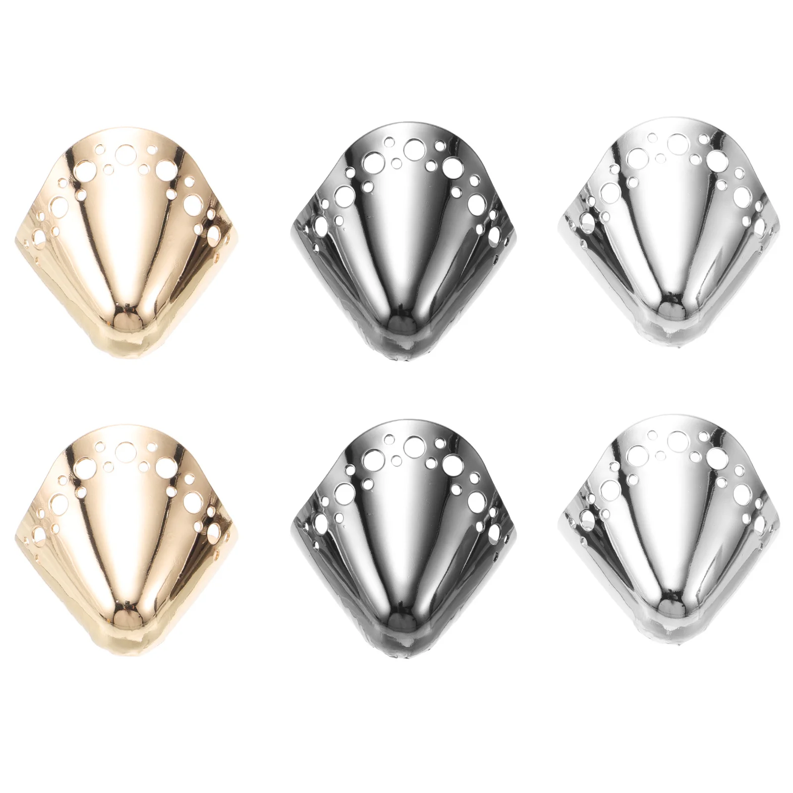 

3Pairs Metal High Heel Pointed Toe Caps Shoe Repair Protectors Dress Pump Covers Shoe Tip Protection Accessories