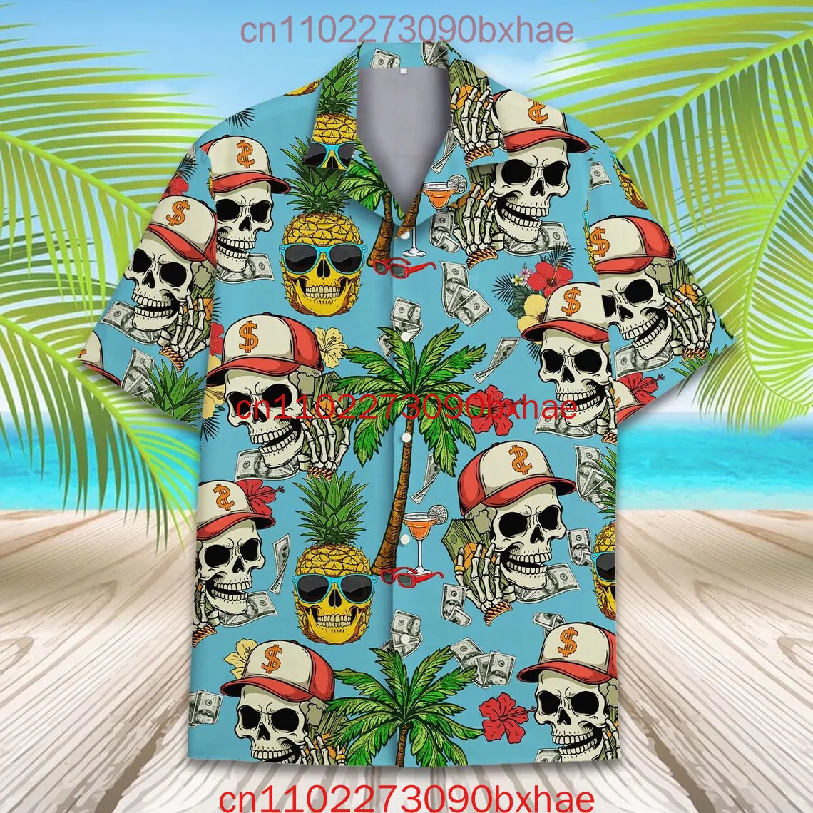 

2025 Summer Skull Donut Graphic Men Hawaiian Shirt 3d Shirt For Men Flower Print Plus Size Hawaiian Shirts Beach Flower Shirt