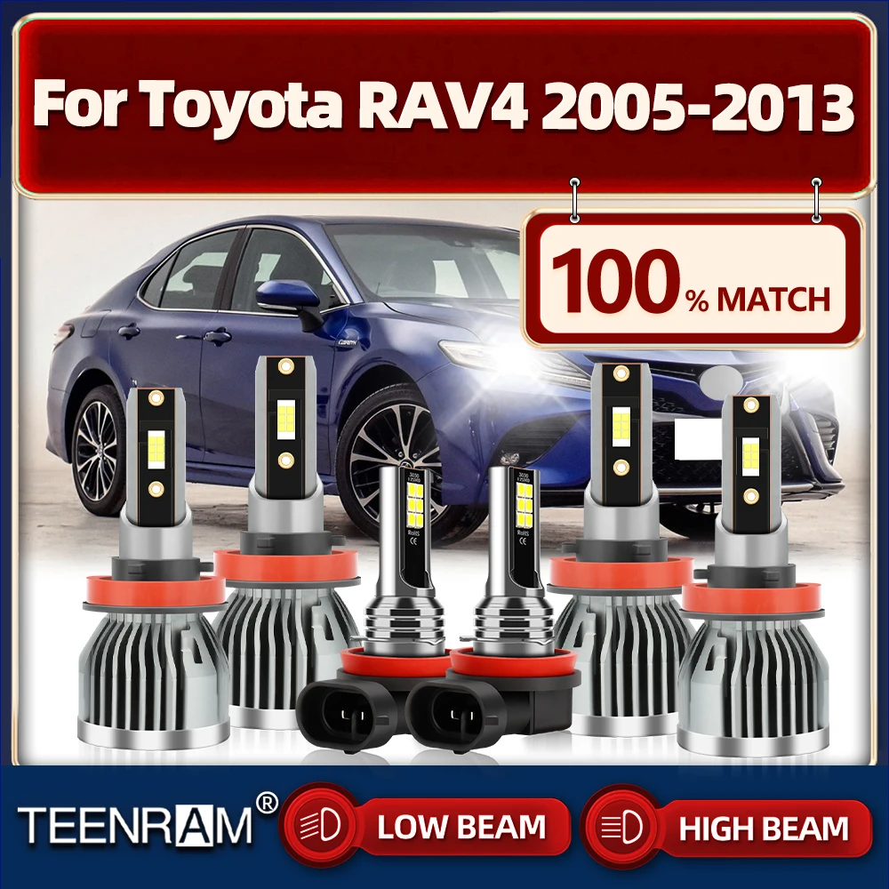 

360W Turbo LED Lights 60000LM 3580 CSP Car Headlight Bulbs With Fan 12V For Toyota RAV4 2005-2007 2008 2009 2010 2011 2012 2013