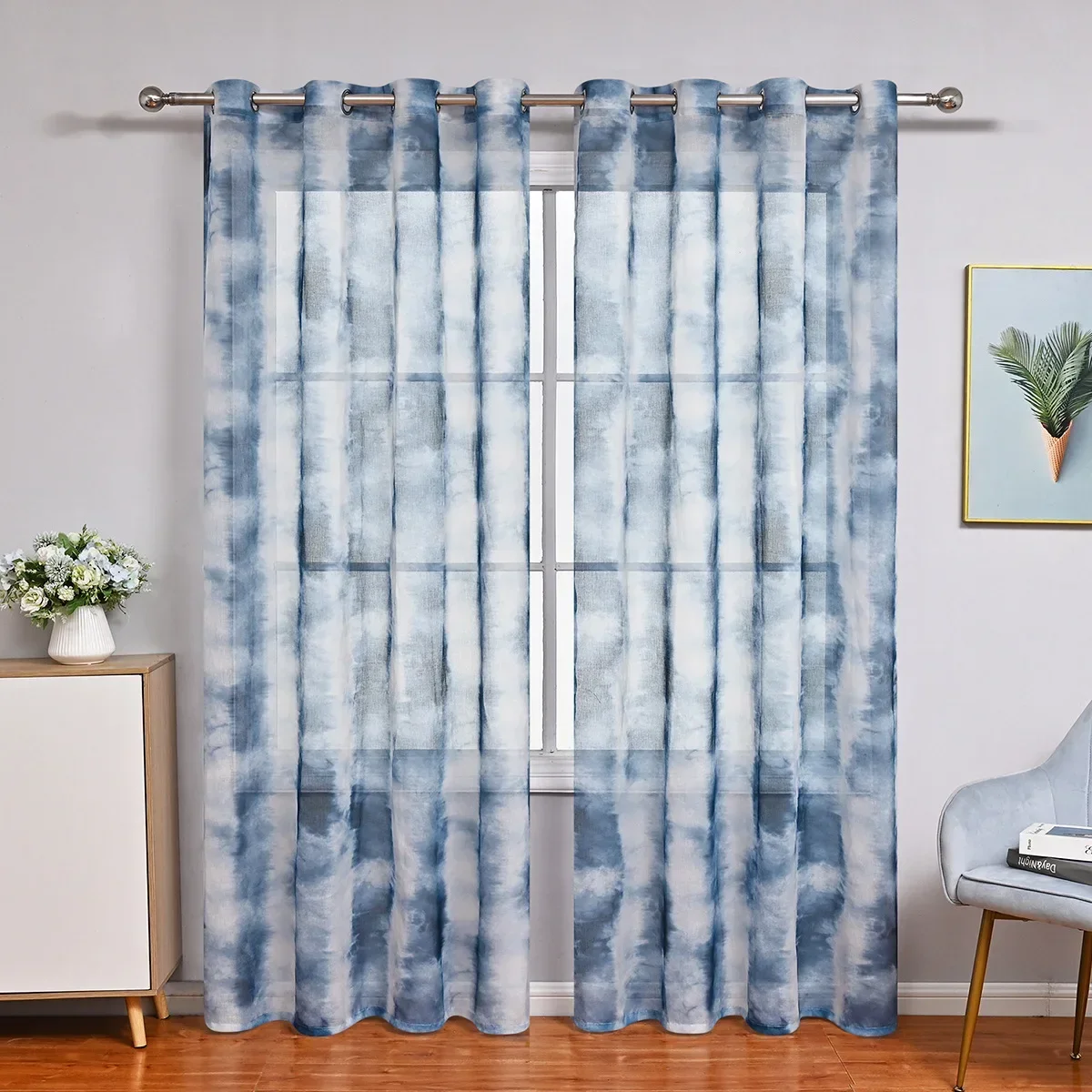 NH4228 curtains, gauze curtains, balcony living room and bedroom sun protection and blackout finished curtains