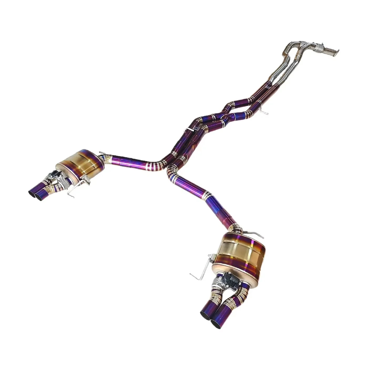 RS6 C8 Titanium Alloy Valved Catback Full Exhaust System RS6 C8 Fit Titanium Valved Catback Full System Lightweight Enhances Sou view 6