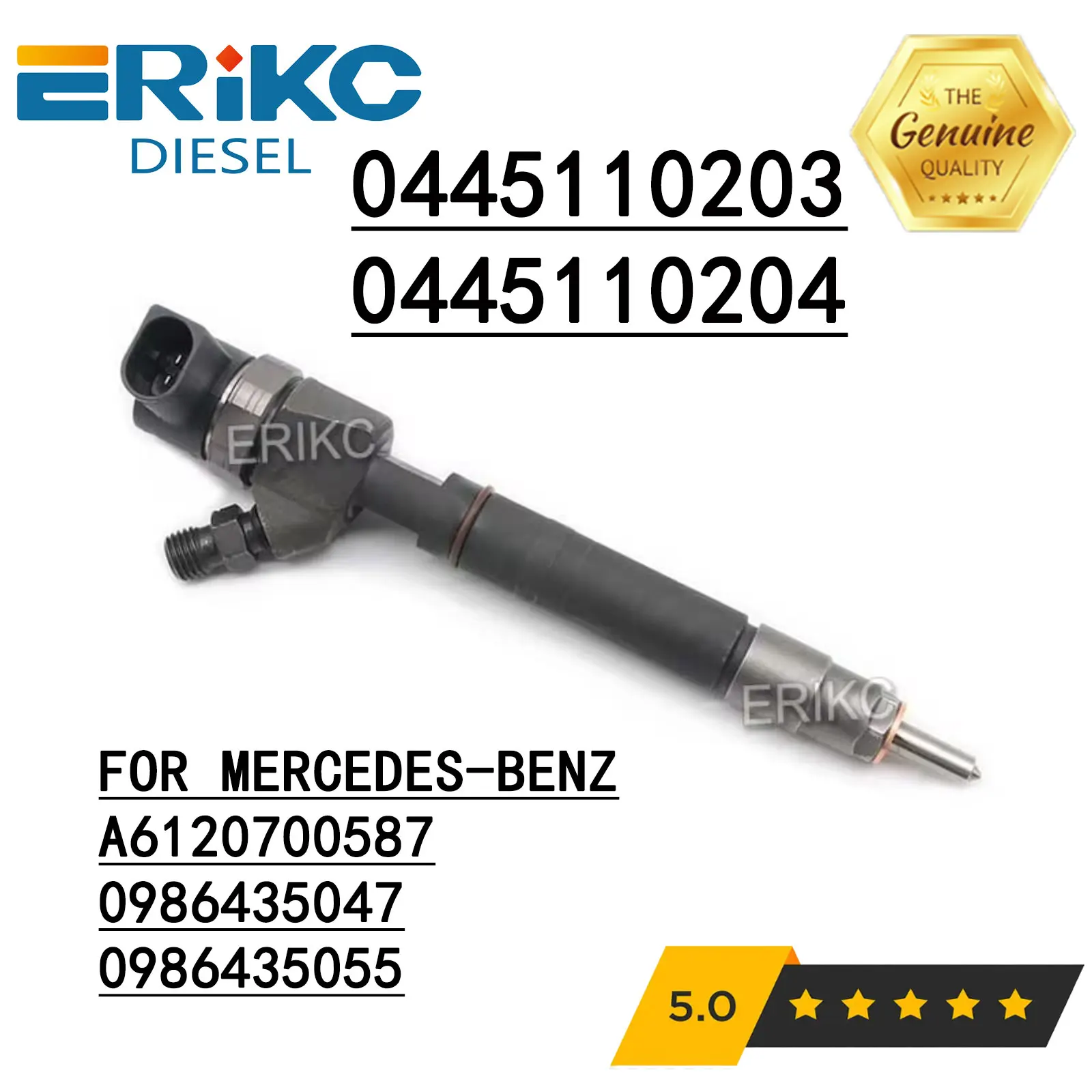 0445110203 0445110204 A6120700587 Diesel Fuel Injector Assy 0986435047 0986435055 for Bosch Mercedes-Benz 0 445 110 203