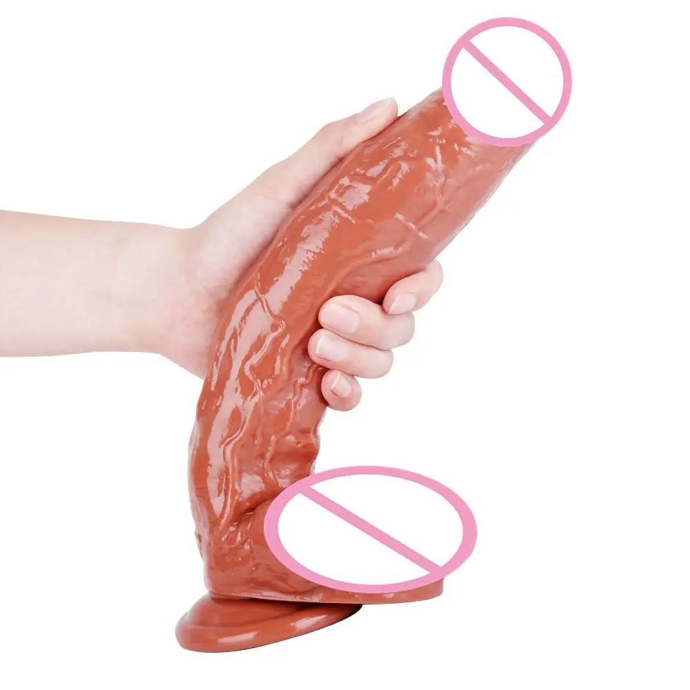 

12 Inch Realistic Dildo, Body-Safe Material Lifelike Huge Penis with Strong Suction Cup for Hands-Free Play Adult Sex Toys