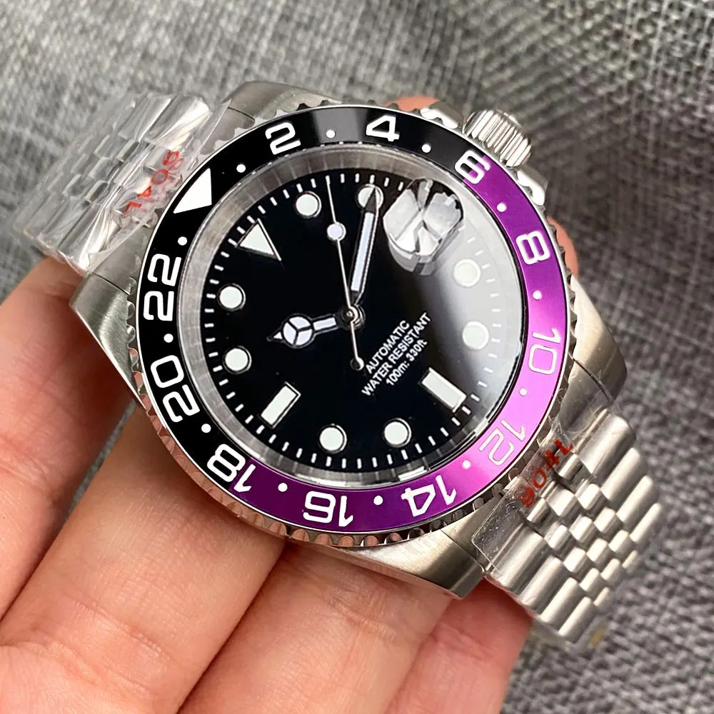 Miyota 8215 PT5000 Stainless Steel 40mm Dive Automatic Men Watch Sapphire Crystal Rotating Bezel Luminous Mechanical Wristwatch image 3