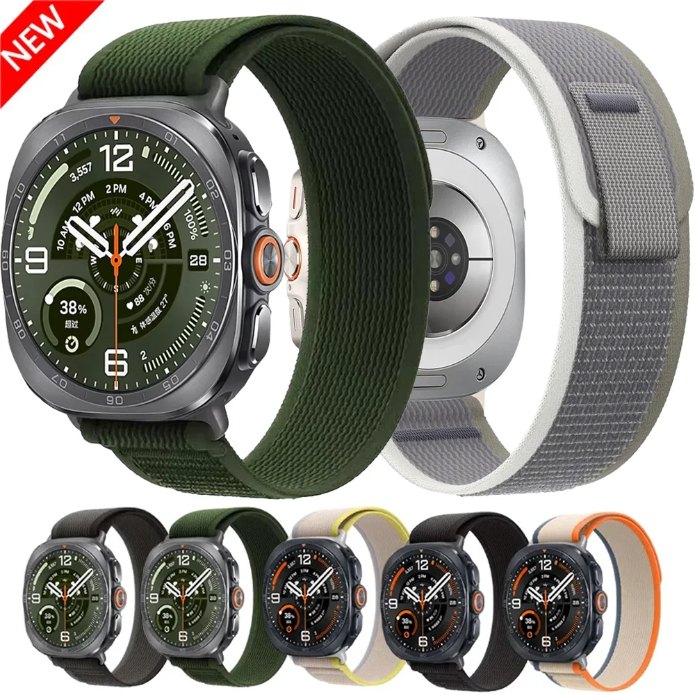 Trail Offizielles No-Gap Nylon-Schlaufenarmband für Samsung Galaxy Watch Ultra 2 1 47mm Armband Samsung Watch Ultra 2025 47mm Handgelenksband