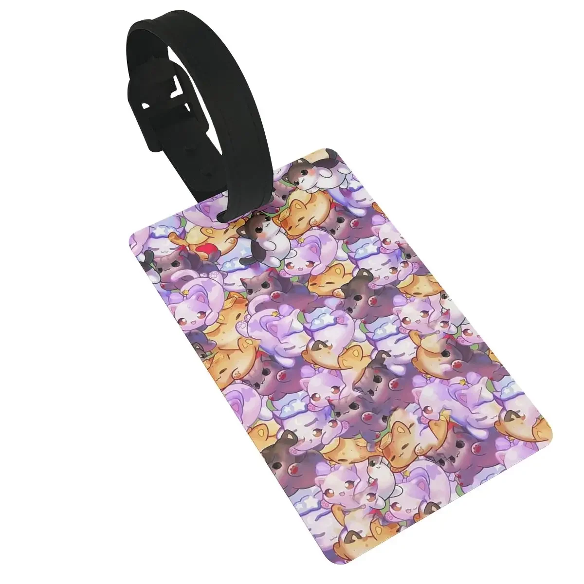 

Aphmau Cat Luggage Tags Suitcase Accessories Travel PVC Fashion Baggage Boarding Tag Portable Label Holder ID Name Address
