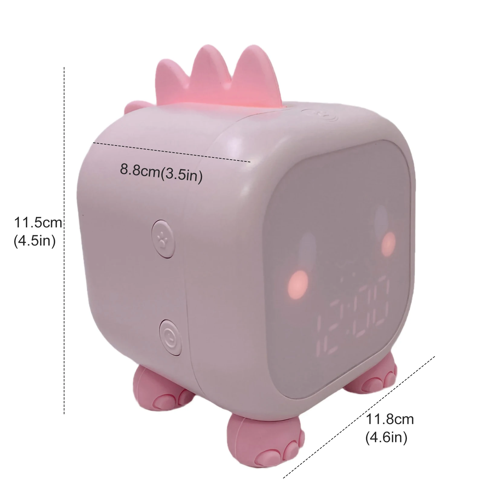 1 Pc LED Alarm Clocks Cute Dinosaur Digital Alarm Clock USB Charging Children Sleep Timer Show Temperature  Calendar for Bedroom