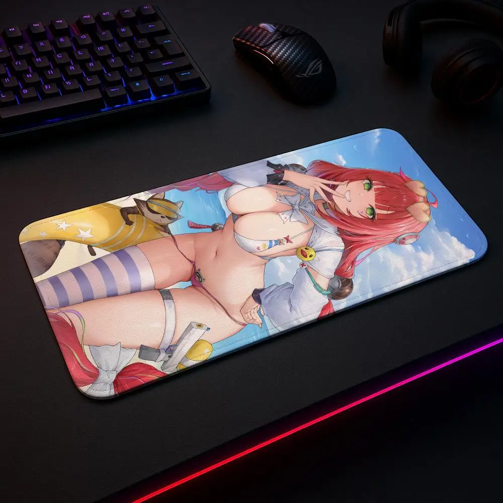 

Yuzuha Zenless Zone Zero Коврик для мыши Игровой коврик, большой XXL90x40 см x 5 мм, коврики для стола со стежком, игровые аксессуары, детали ПК