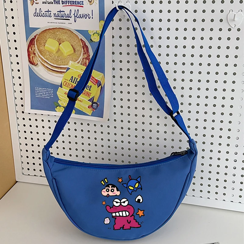 

Crayons Shin-chan Underarm Half Moon Bag Fashion Women's Shoulder Bag Commuter Crossbody Bag Cute Female Daily Travel Handbags