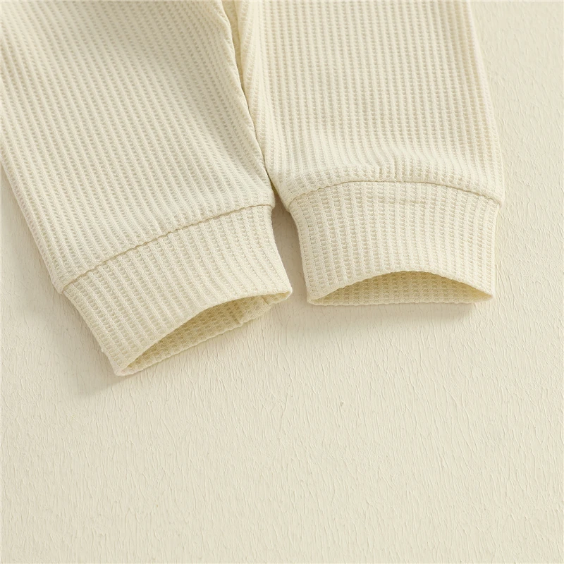 

Toddler Baby Boy Spring Autumn Clothing Sets Outfit Solid Color Long Sleeve Romper with Pants Clothes 2pcs Outfit