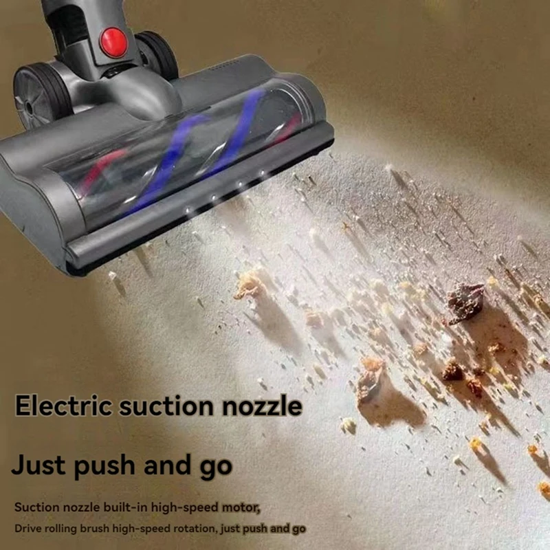 For Dyson V15 V11 V10 V8 V7 Hardwood Floor Cordless Stick Vacuum Cleaners With LED Headlights Soft Roller Brush Head