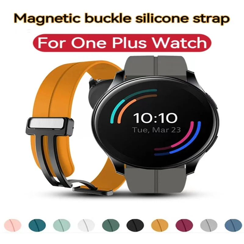 Magnetische Gesp Voor Een Plus Horloge 22Mm Strap Magnetische Siliconen Waterdicht Horloge Vervanging Band