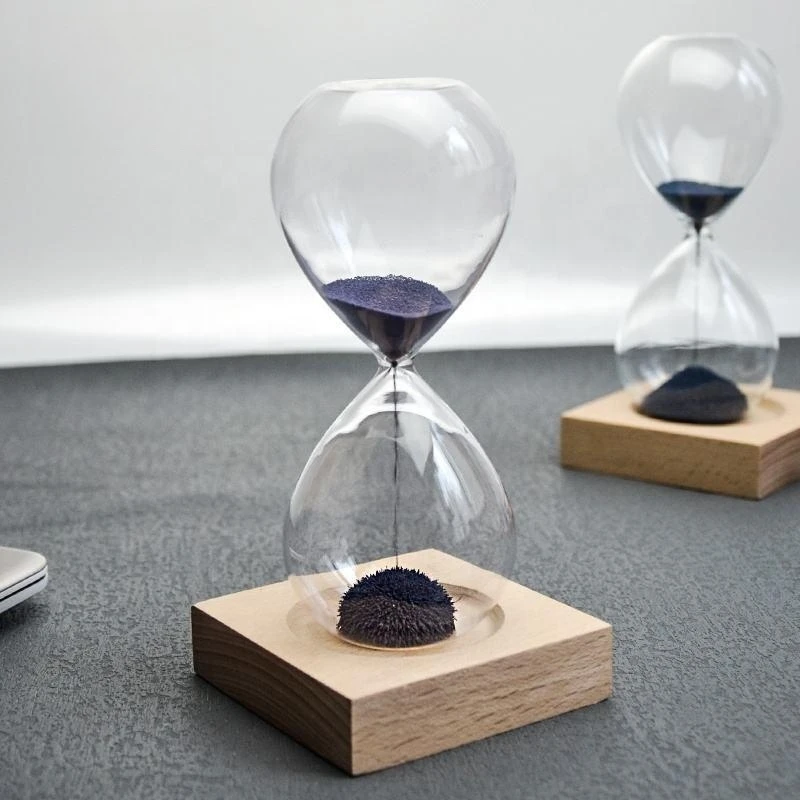 Magnetic Hourglass Exquisite Gift Home Office Desktop Decoration Sand Timer Creative Sandglass Fashionable Souvenir Timeglass