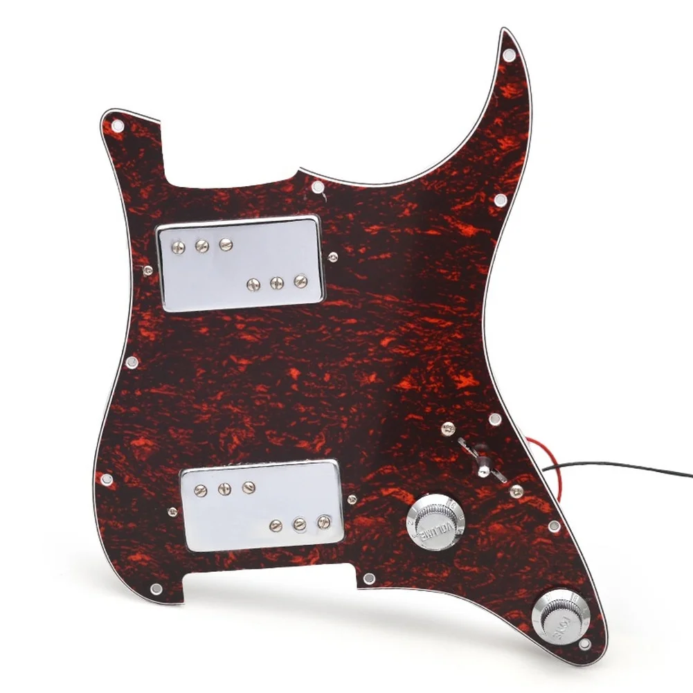 

Prewired Pickup Set ST Pickguard Guitar Repair Pre Wired Guitar Pickguard Dual Humbucker Design Three-layer PVC PVC Construction