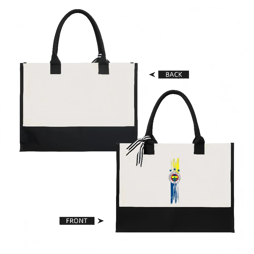 Fenerbahçe SK 2026 وصول جديد موضة عملية واسعة قابلة لإعادة الاستخدام حمل حقيبة نمط طباعة 2 لهجة الثقيلة حقيبة كتف كبيرة f #2