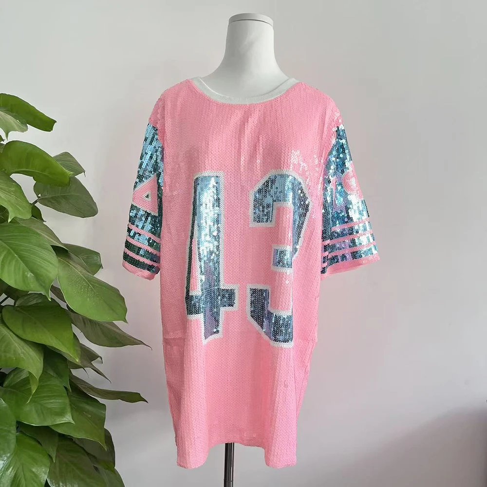 Gamma Phi Delta Women's Association Organizing Club Party Greek Number 43 Pink T-shirt - view 3