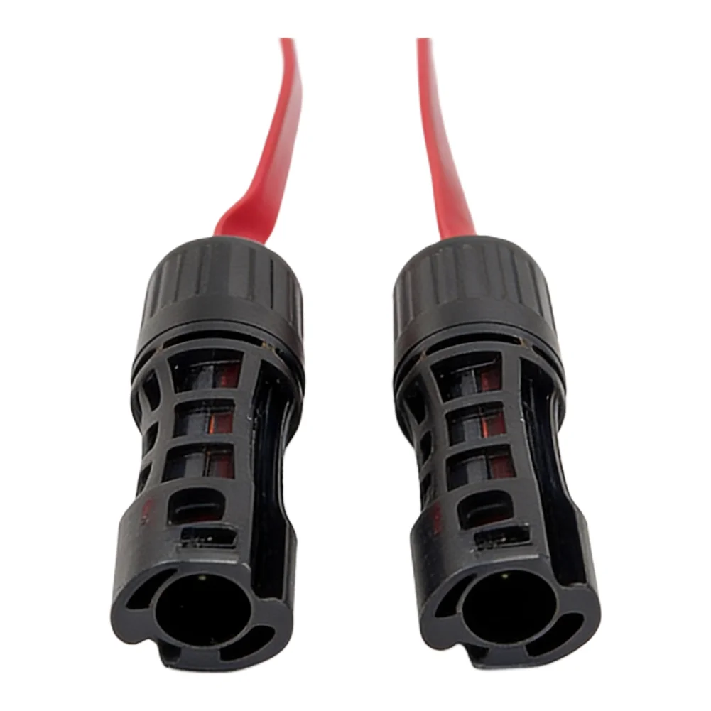 1 Pair Solar Photovoltaic Flat Cable 100cm Length with Coupler for Casement Window and Balcony Door Solar Power Setup