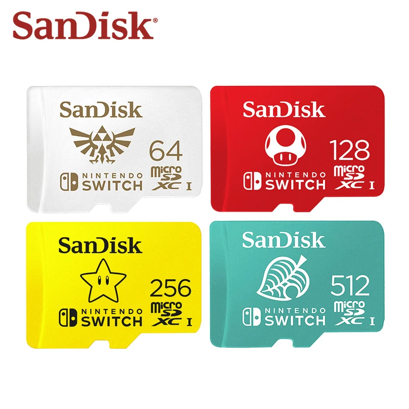 

Новейшая карта памяти Micro SD SanDisk 256 ГБ 512 ГБ U3 128 ГБ, флэш-карта 64 ГБ, карта памяти 4K, Ultra карта HD TF, оригинал для Nintendo Switch