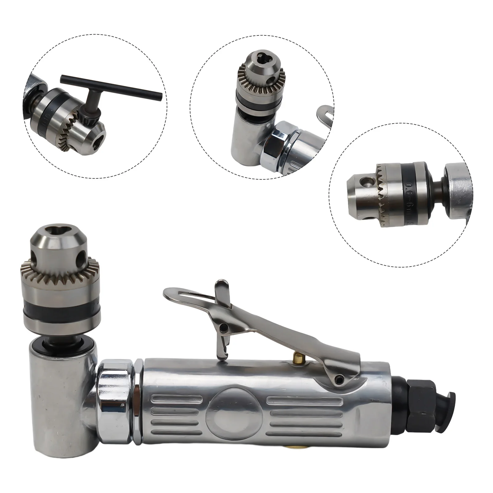 Right Angle Pneumatic Grinder Drill 14 with Key and 90 Degree Elbow for Easy Maintenance and…