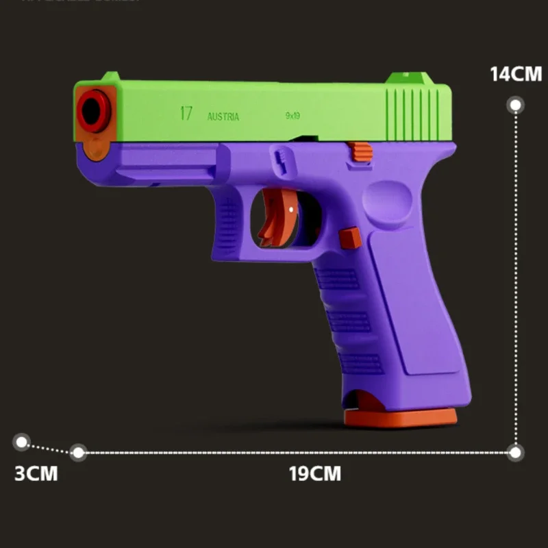 Dual-mode G17 Shell Uitwerpen Laser Versie Automatische Schieten Radijs Pistool Zachte Kogel Pistool Speelgoed Pistool CS Wapens voor kinderen