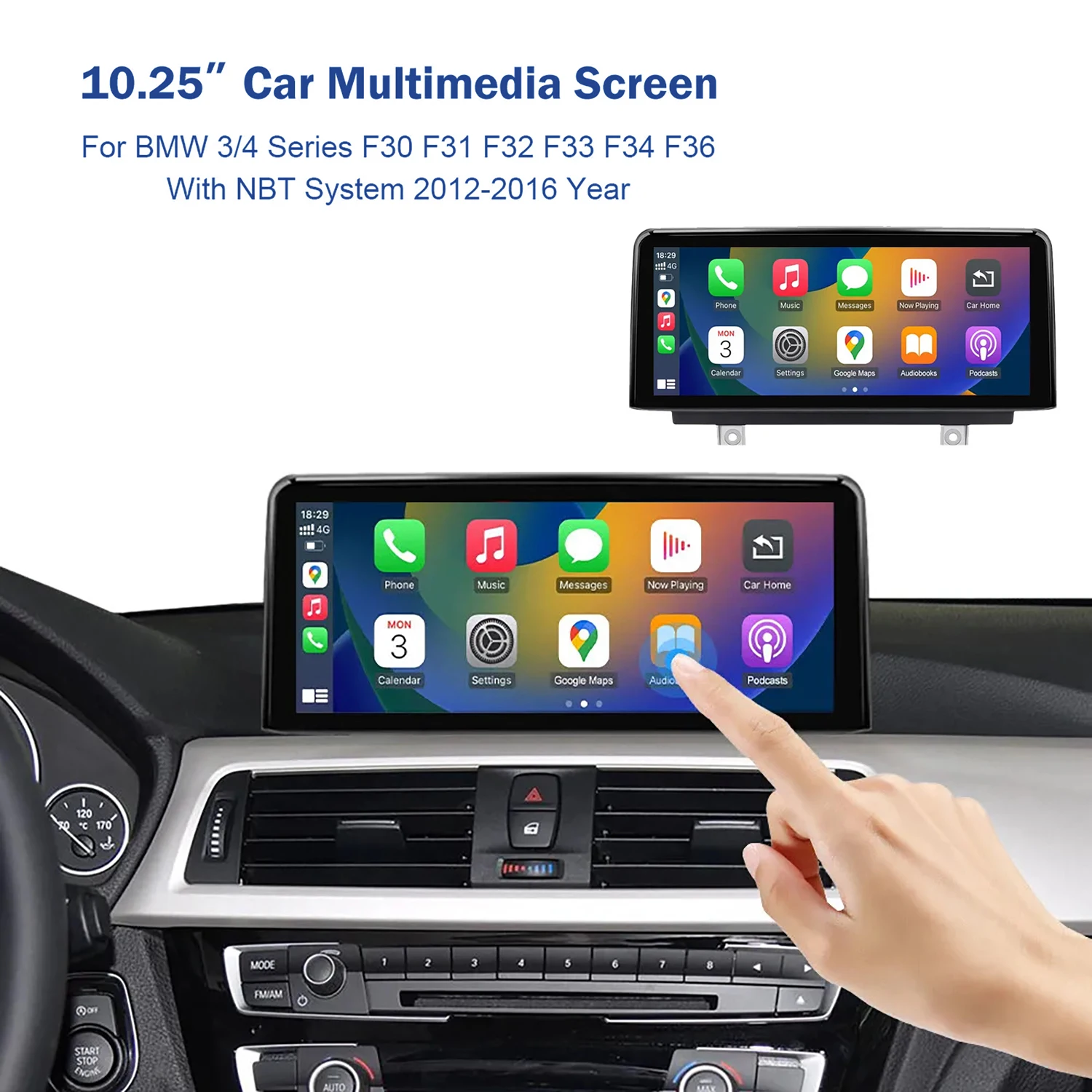 3, 5 'kabellose Carplay-Touchscreen-Stereoanlage für BMW NBT F30 F31 F32 F33 F34 F36 2013-2015 Auto ersatzteile