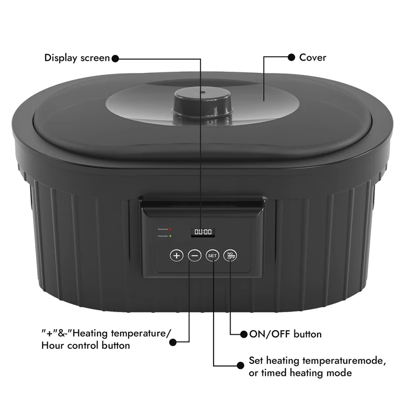 Private Label 5000ml Large Volume Paraffin Bath Wax Warmer Kit Accurate Temperature Paraffin Wax Heater for Hand and Feet