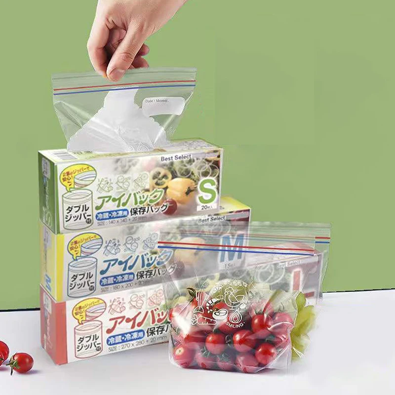 Refrigerator Freshkeeping Bag Food Sealed Transparent Household Fruit And Vegetable Food Freezing Special Thickened Ziplock Bag