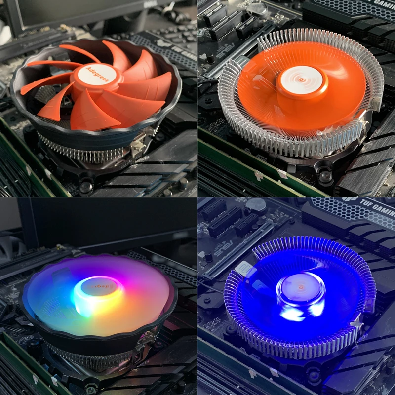 Efficient CPU Air Cooler 3PIN PC Processor Radiator for Intel LGA 775 1150 1155 1156 1700 1366 AMD AM3 AM4 Cooling Fan